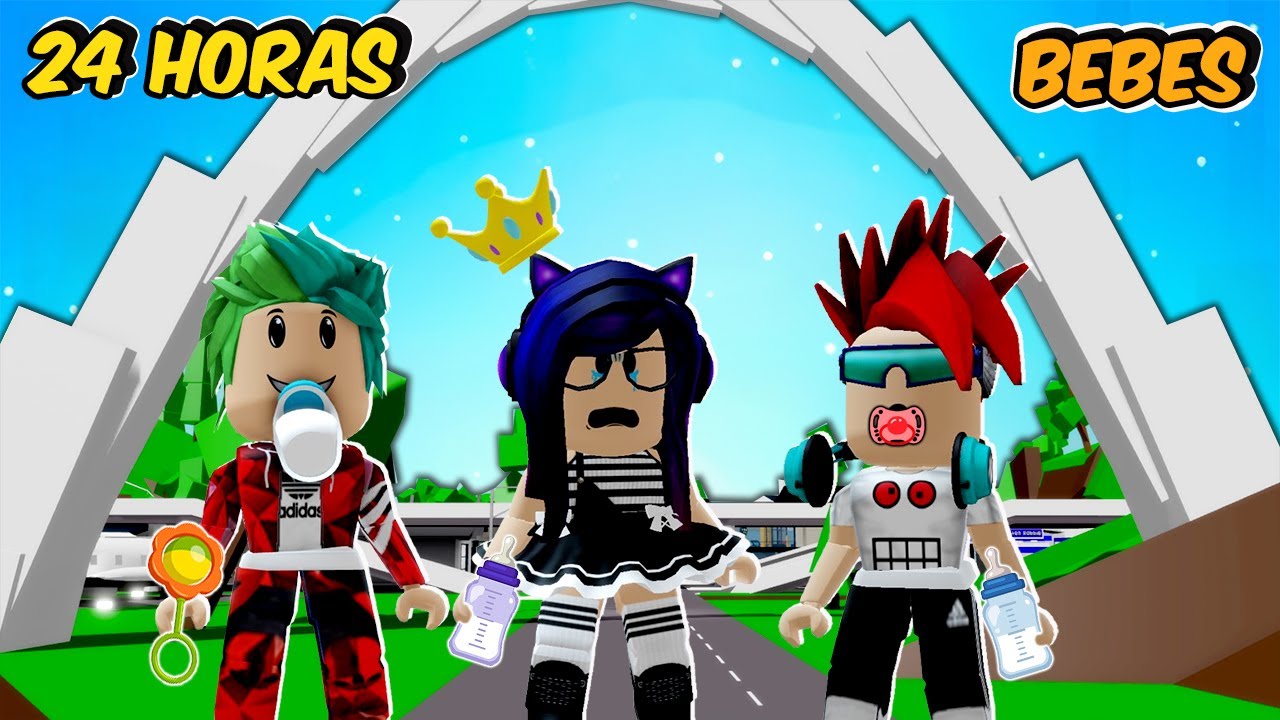 24 HORAS SIENDO BEBES EN BROOKHAVEN | Kori Roblox
