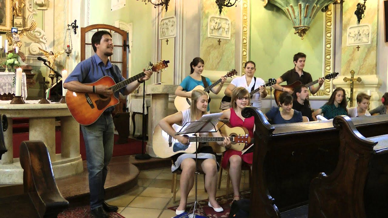 Gitáros tábor 2013 -  Vasárnap reggeli mise -  Zarándokének