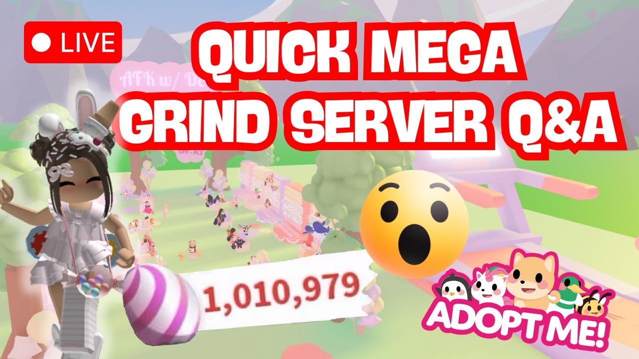 Live 🔴 | Mega Grinding Server Q&A in #adoptme 🤩