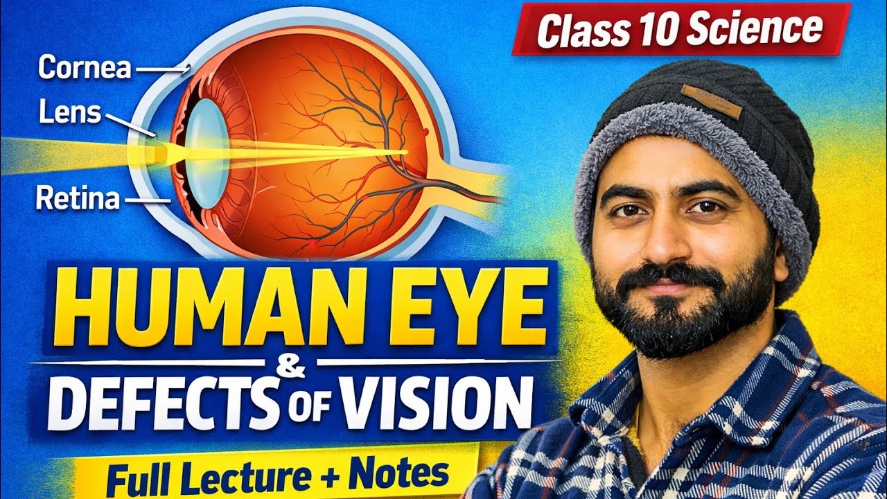 Human Eye and Defects of Vision | Class 10 Science | Full Lecture with Notes #class10th 