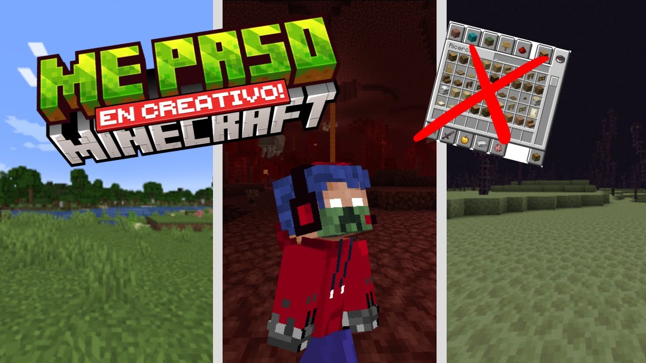 Me paso MINECRAFT en CREATIVO sin usar el Menu de Bloques!!