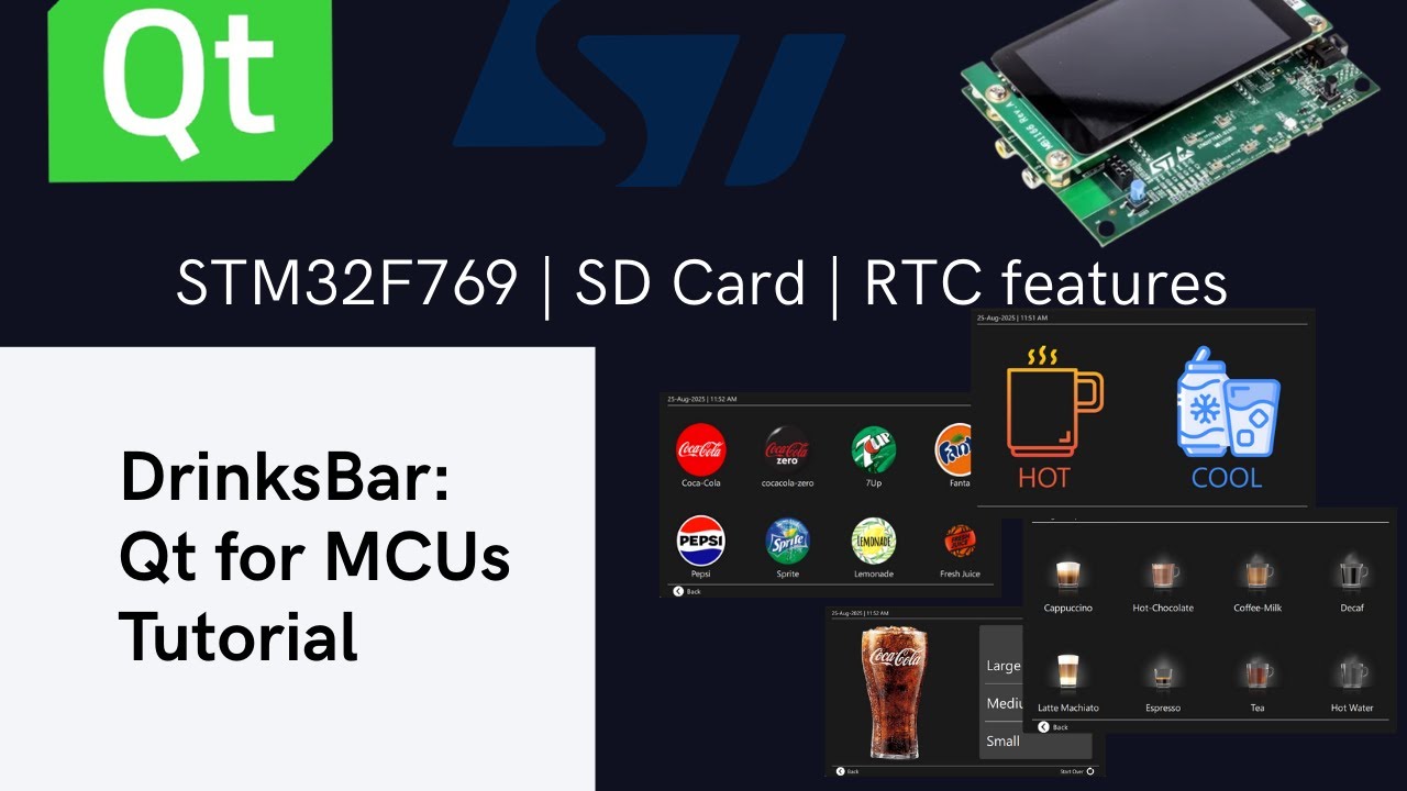 QT for MCU (QUL) with STM32F769I Building DrinksBar: Embedded Drink-Ordering System