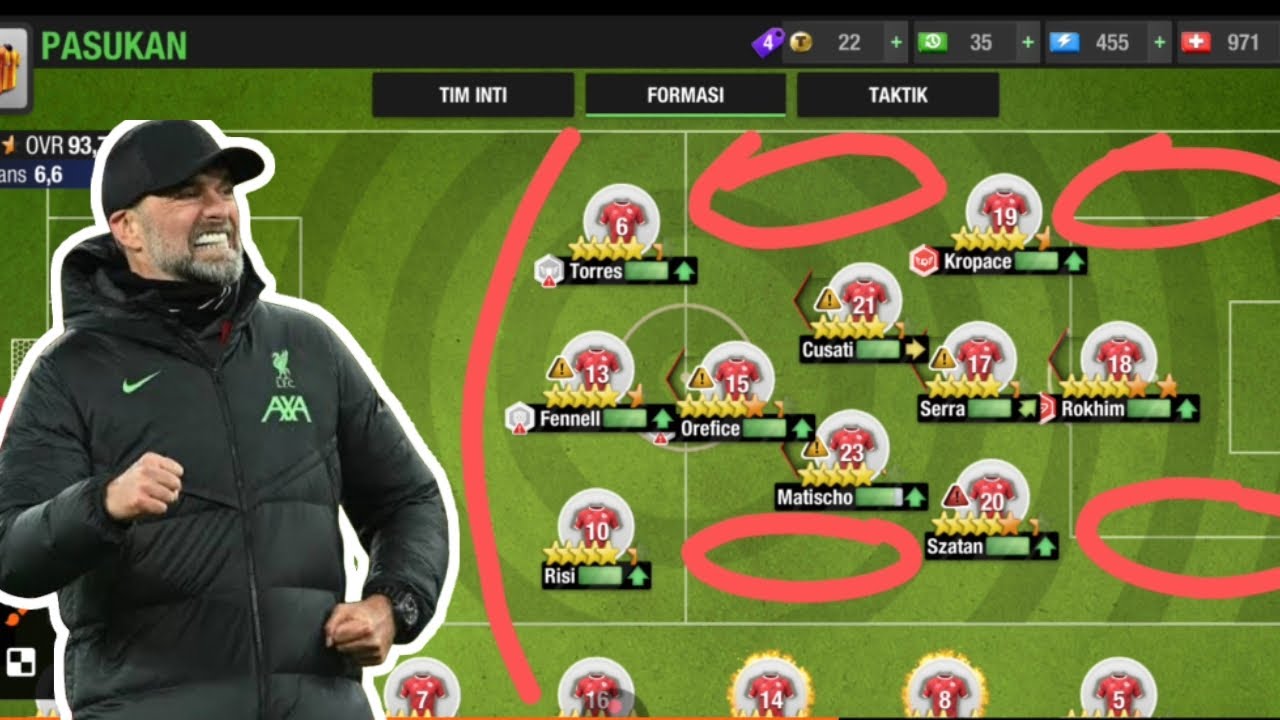 fungsi gaya tekanan pada taktik top eleven