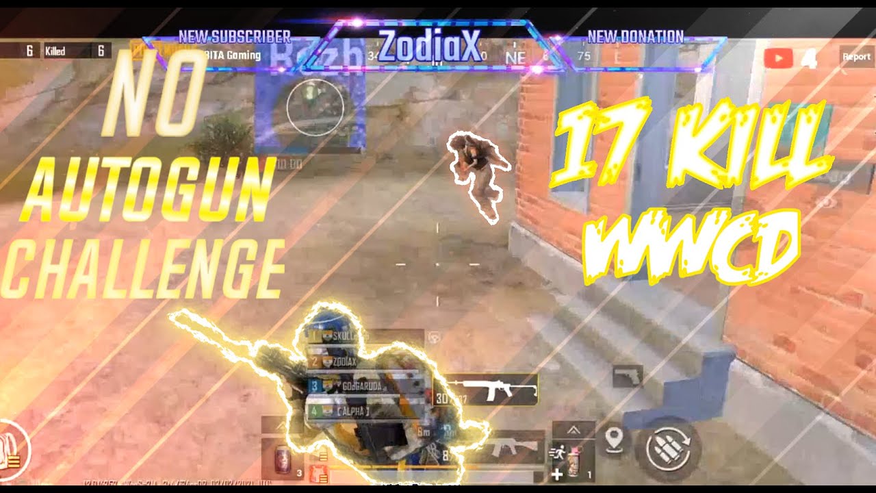 No Autogun Challenge || Ft. WINTER SKULL, GARUDA, ALPHA || 17 Kill WWCD