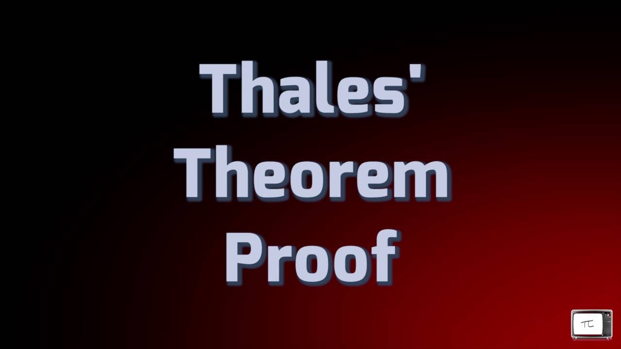 Thales' theorem proof