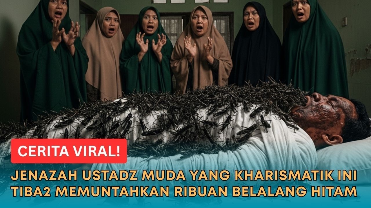 CERITA VIRAL! Ribuan Belalang Hitam Tiba2 Keluar dari Mulut Jenazah Ustadz Muda yang Kharismatik Ini