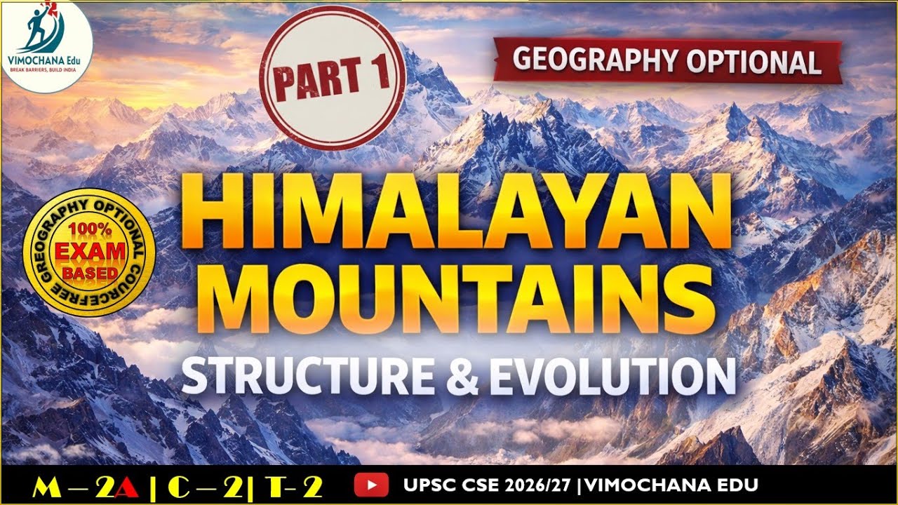 Himalayan Mountains — Structure & Evolution | Indian Geography | UPSC Geography Optional