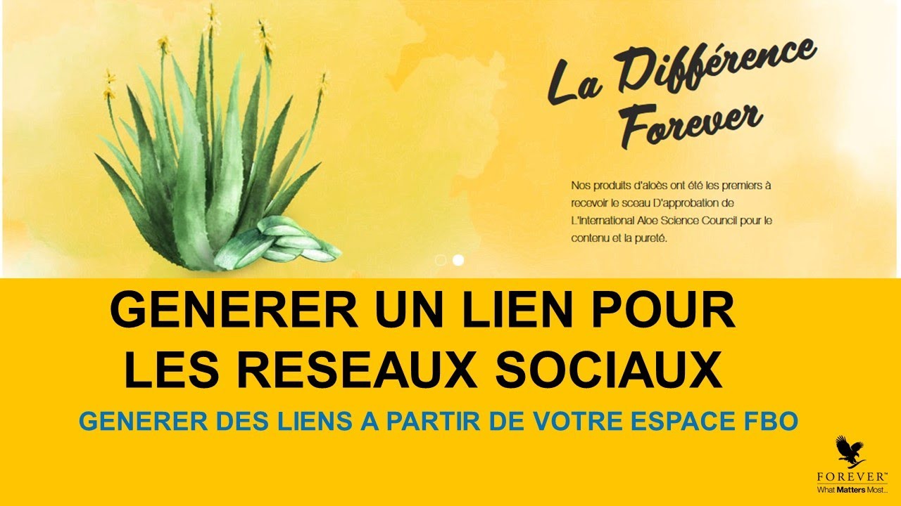 GENERER UN LIEN POUR LES RESEAUX SOCIAUX