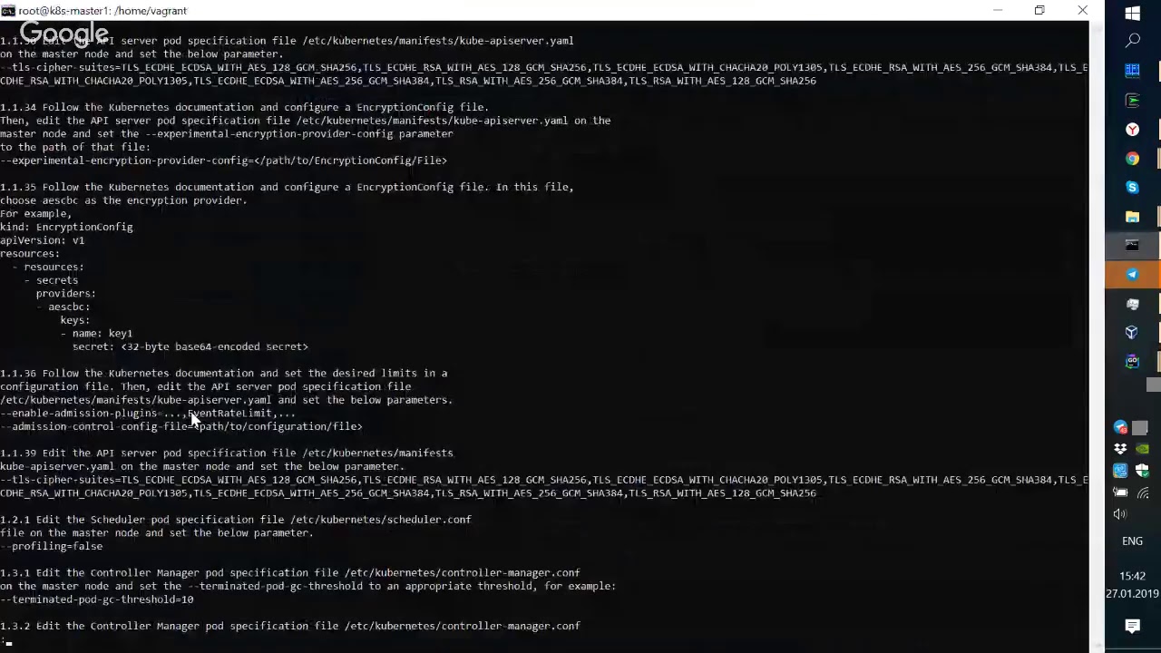 Kubernetes по-русски, добавляем security настройки следуя рекомендациям из kube-bench