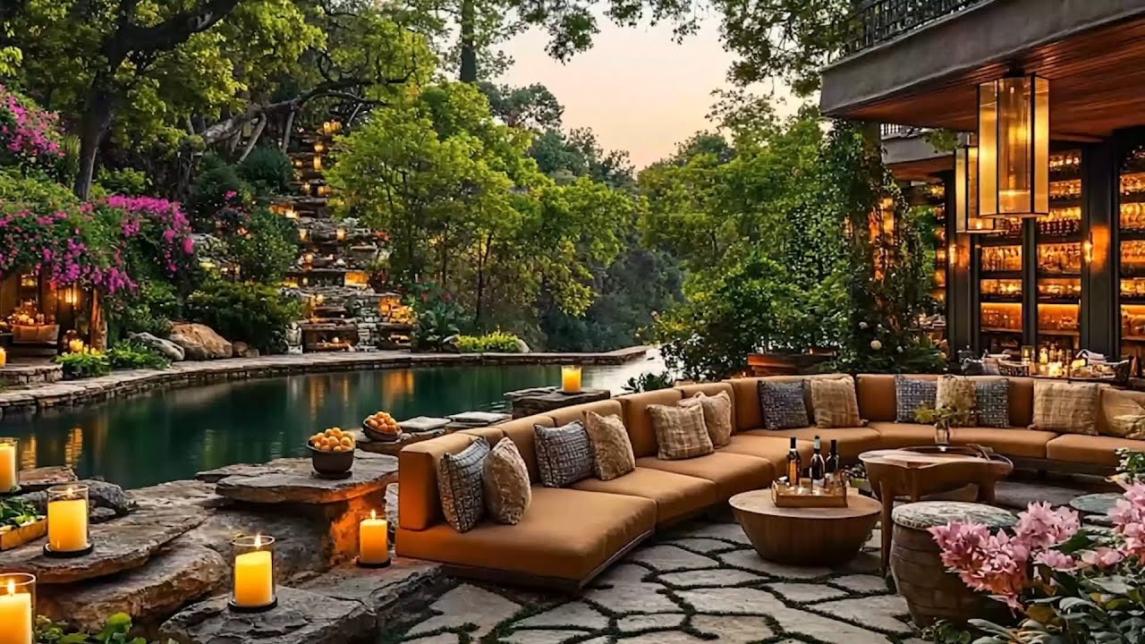 Cozy Jazz Vibes: Sunset Lagoon Chill in a Relaxing Apartment 🎷🌅