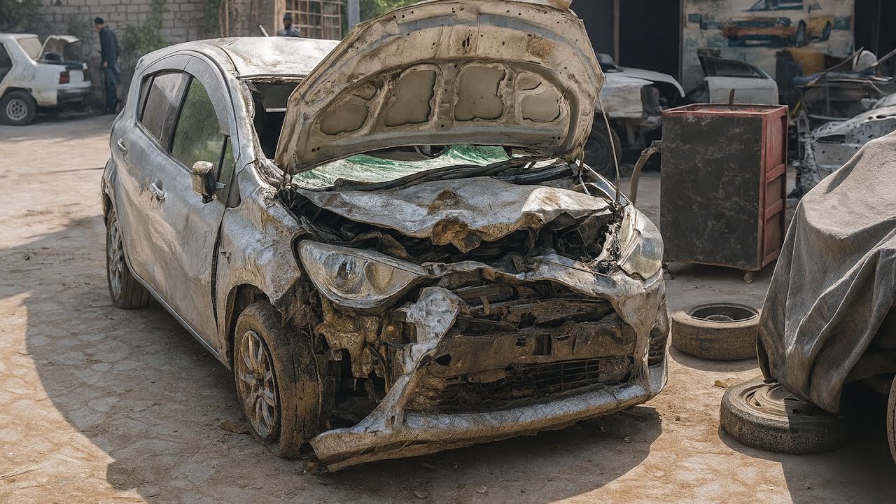 Toyota Aqua Severe Accident Repair | Workshop Rebuild Process