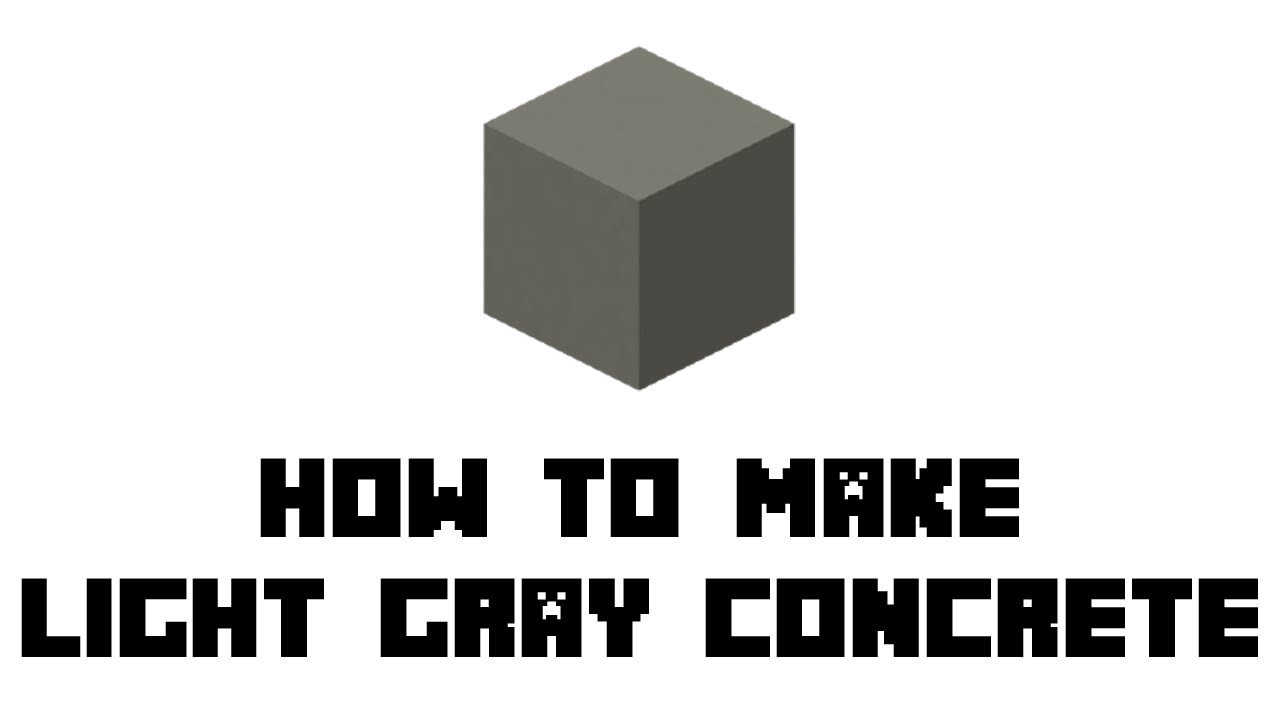 Minecraft Survival: How to Make Light Gray Concrete