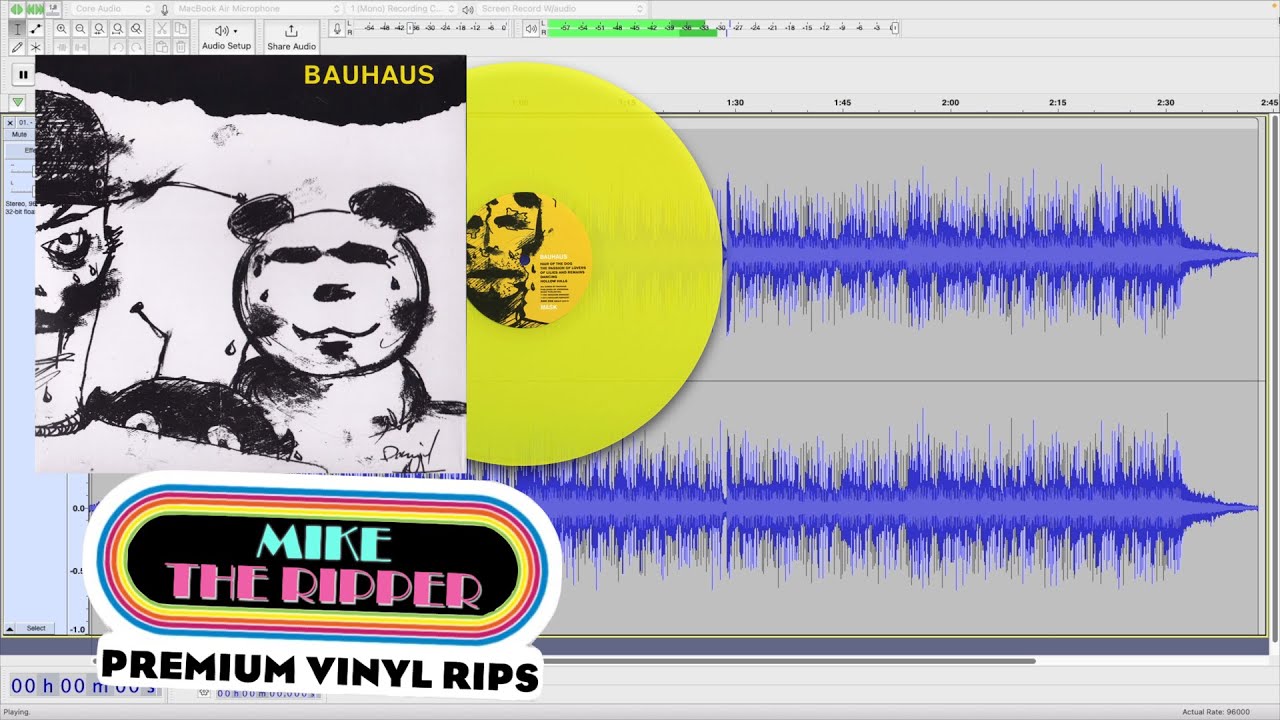 Bauhaus - Hair of the Dog - vinyl rip - Mask - Beggars Arkive - Yellow Vinyl - needle drop