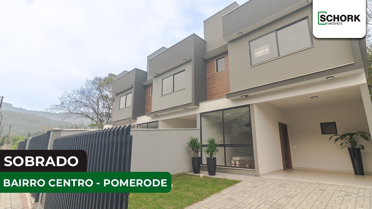 TOUR - Sobrado com 3 dormit&oacute;rios &agrave; venda, 120 m&sup2; por R$ 710.000 - Centro - Pomerode