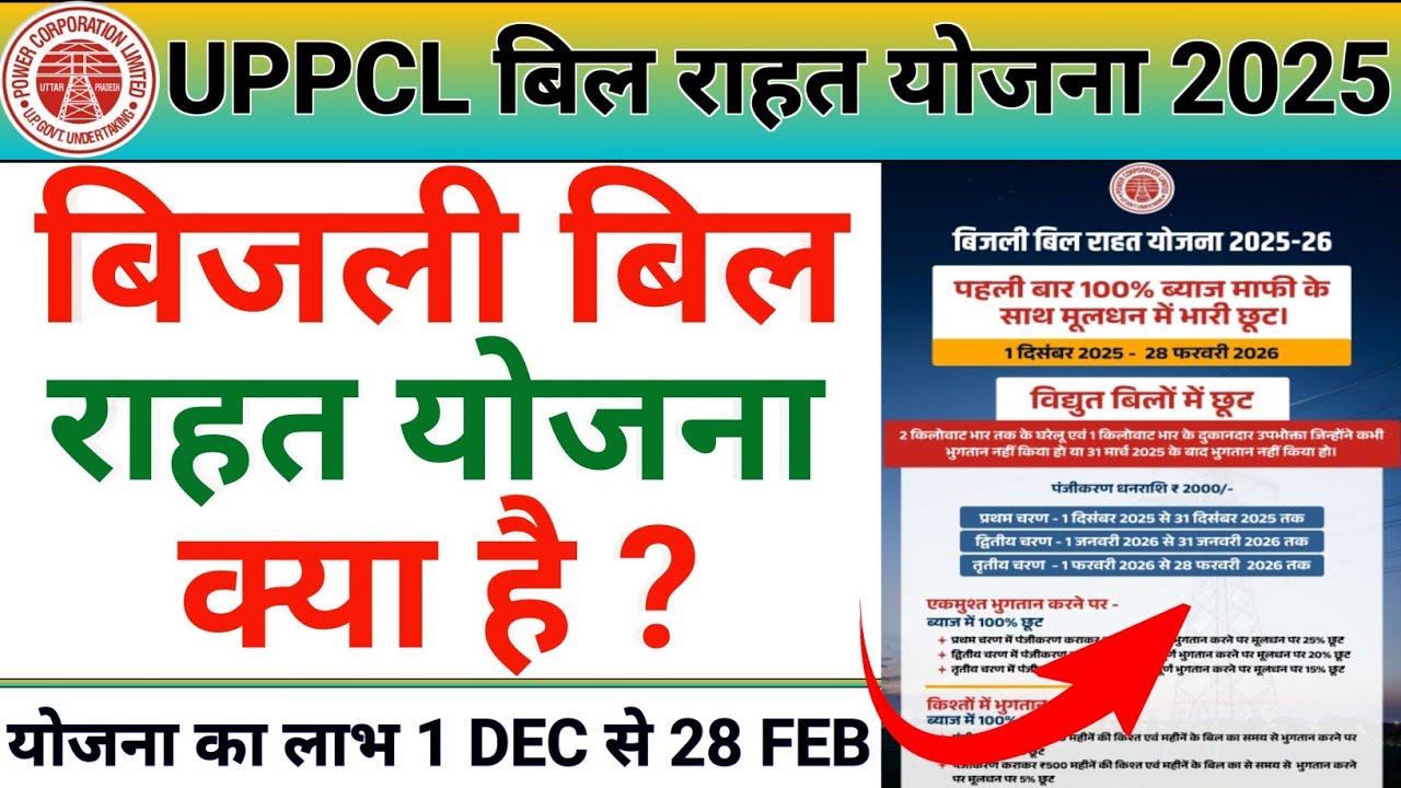 UPPCL Bijli Bill Rahat Yojana 2025-26 | UPPCL OTS Scheme 2025 | UPPCL OTS Online Registration 2025