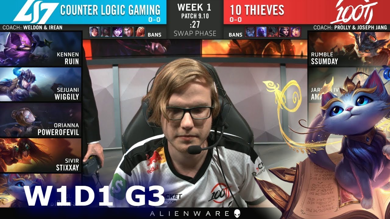 CLG vs 100 | Week 1 Day 1 S9 LCS Summer 2019 | CLG vs 100 Thieves W1D1