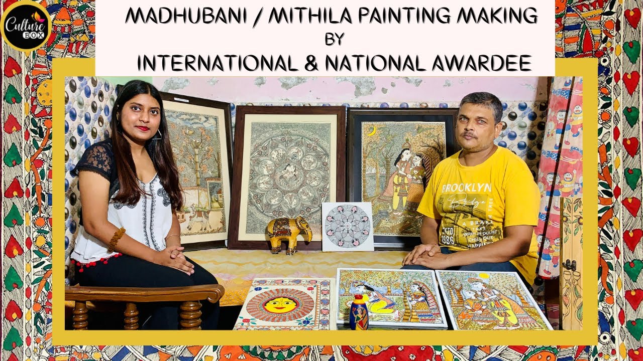 Madhubani / Mithila Painting Making by International & National Awardee , Culturebox