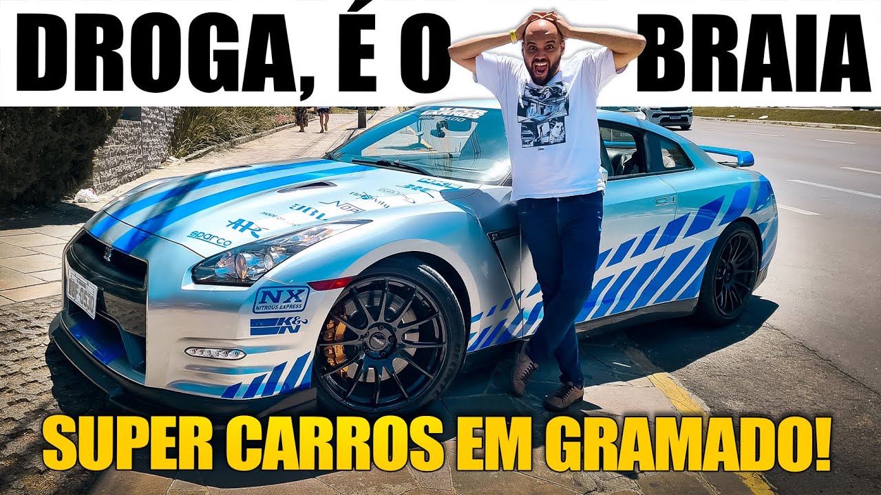 Acelerei um Skyline, o Nissan GT-R, o famoso Godzilla, no SUPER CARROS DE GRAMADO!