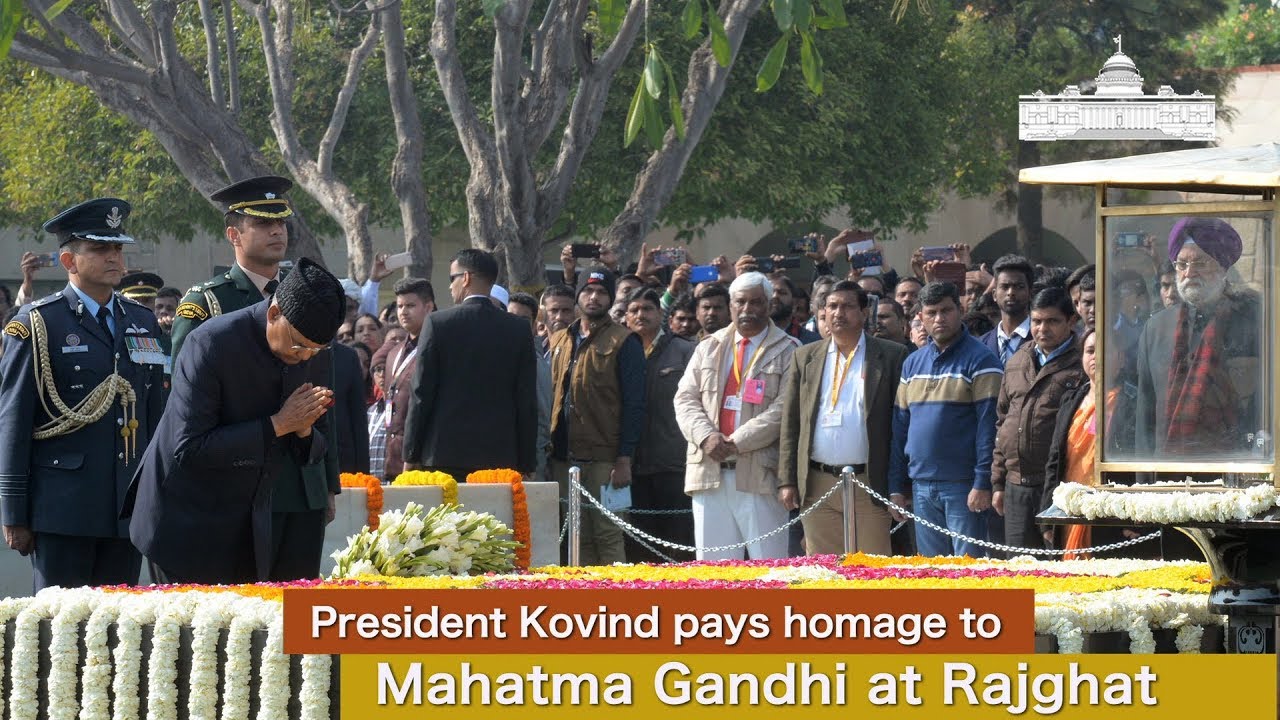 President Kovind pays homage to Mahatma Gandhi at Rajghat, New Delhi