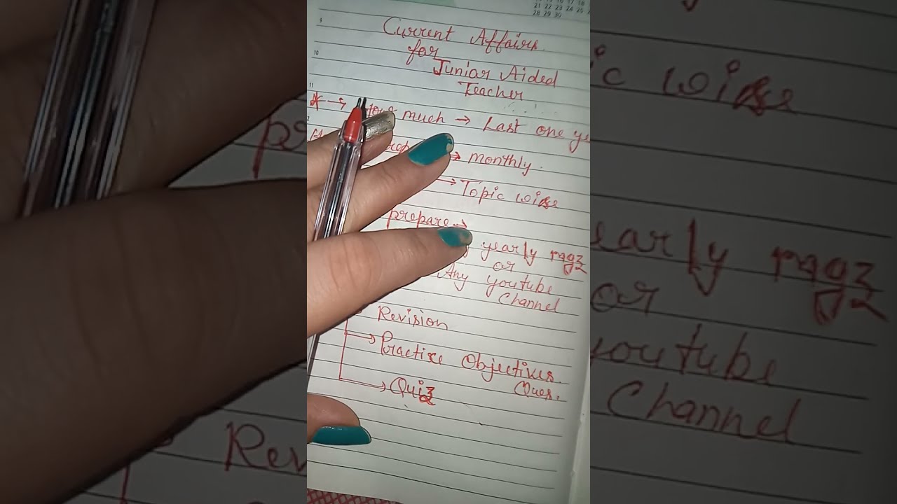 ✍️How to Prepare 📝Current Affairs for Junior Aided Teacher📚। Experience based।Must Watch