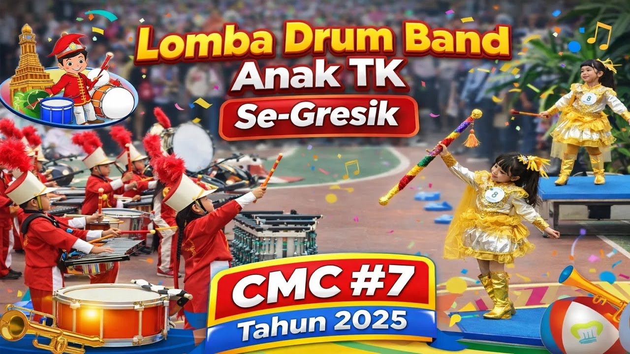 Drum Band Anak TK Tampil Keren di Children Marching Band Competition CMC #7