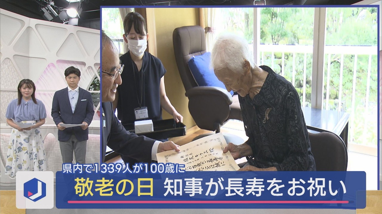 県内で1339人が100歳に「敬老の日」知事が長寿をお祝い【新潟】スーパーJにいがた9月15日OA