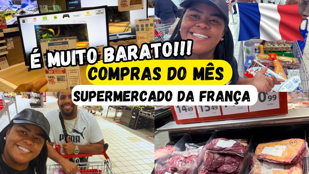 COMPRAS PARA UM CASAL NA FRANÇA🇫🇷 ( SUPERMERCADO CARREFUR )