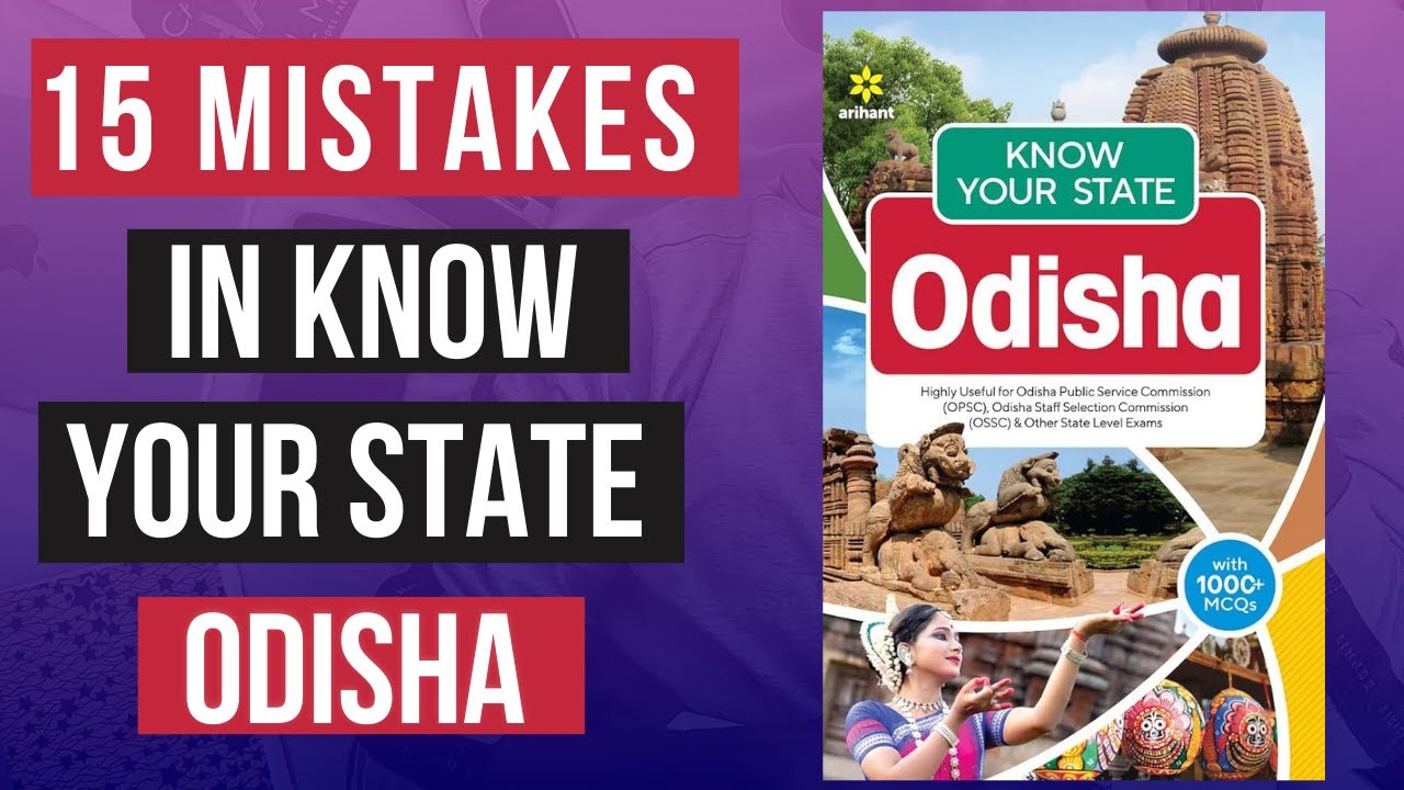 MISTAKES IN KNOW YOUR STATE ODISHA BOOK