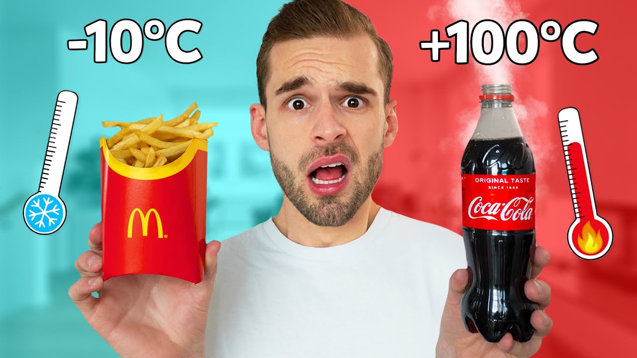 1 DAG ALLES DE VERKEERDE TEMPERATUUR ETEN!