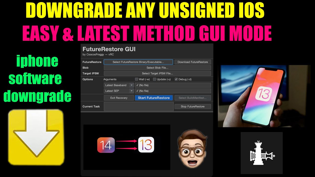 ANY IOS SOFTWARE DOWNGRADE NOW EASY WAY WITH FUTURERESTORE GUI MODE URDU/HINDI