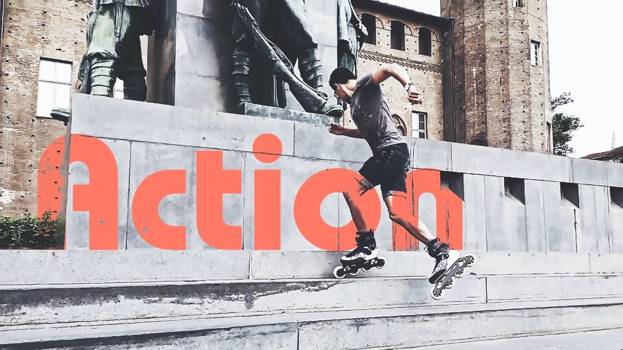 Slow-motion freeskate at Piazza Castello (Torino)
