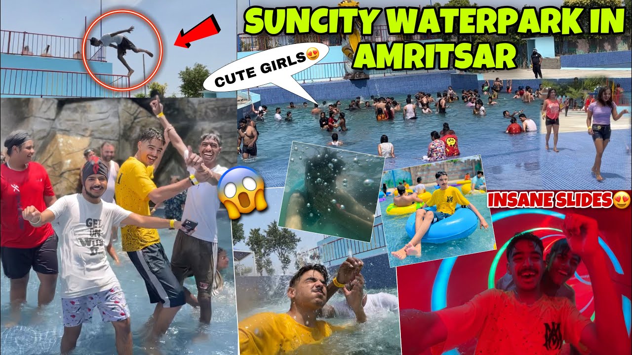 Biggest Water PARK IN AMRITSAR😱* Lost Iphone In Water💦😭* Insane Slides😍| Cute Girls🥰👧
