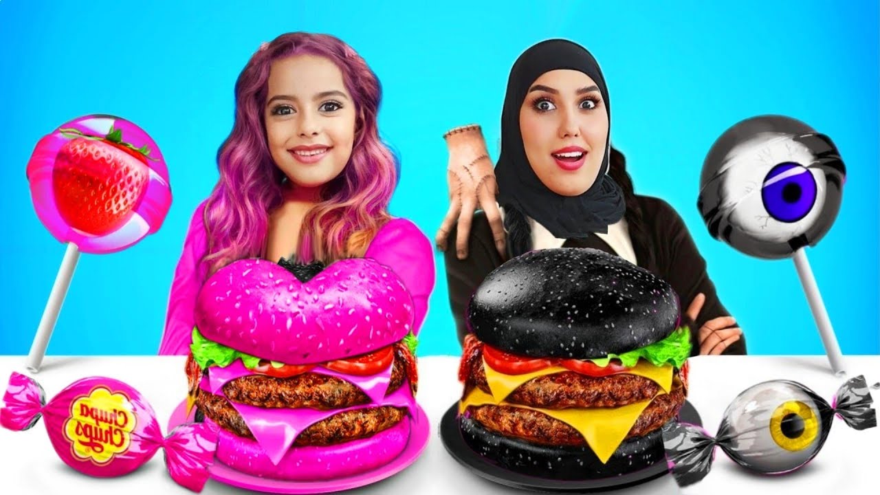مريم وسرى عاشوا يوم كامل بلون واحد فقط || سرقت امي 😂 !! ميمي هوم