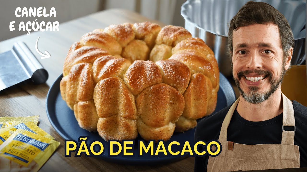 PÃO DE MACACO (Monkey Bread) - Um pão doce macio e divertido para compartilhar