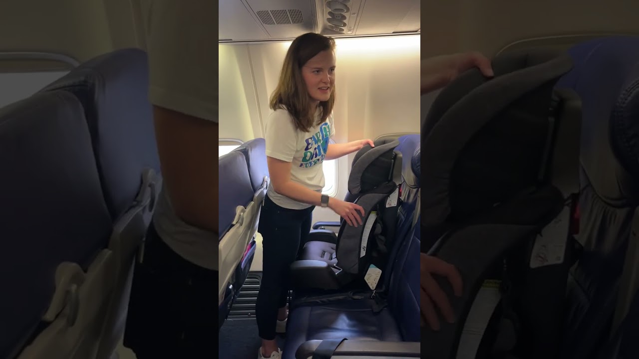 How to install a car seat on an airplane