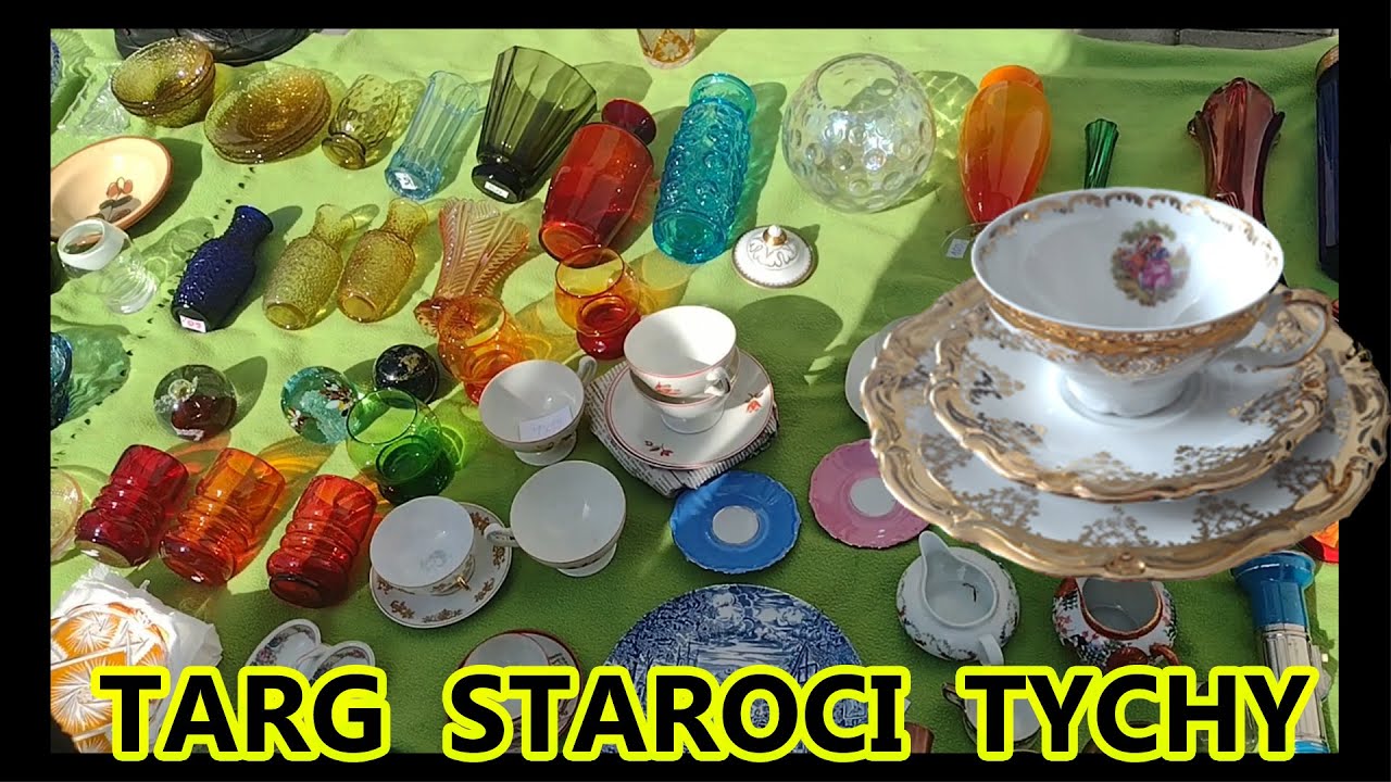 Targ staroci w Polsce. Chodź z nami na poszukiwanie skarbów. porcelana kolorowe szkło.