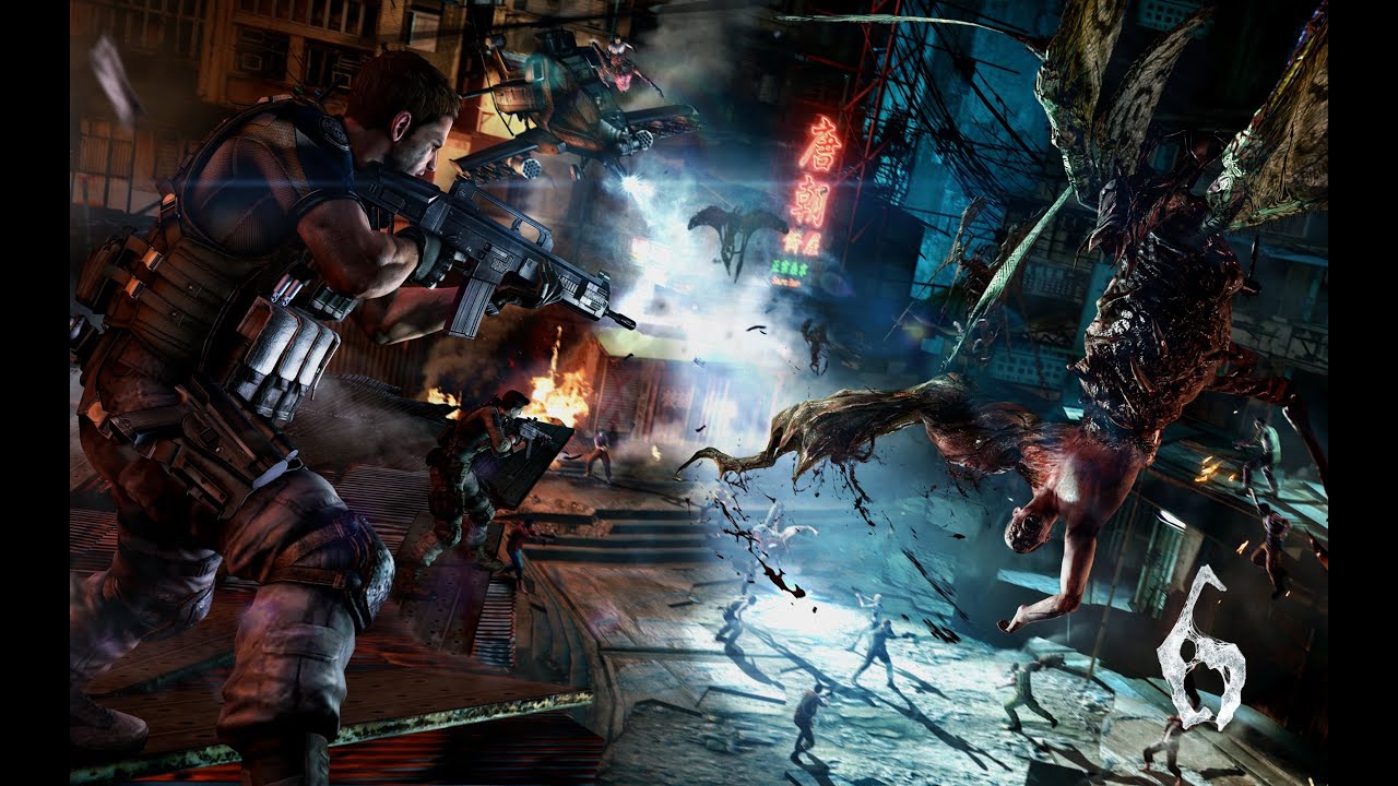 Resident Evil 6 – 4 Player Campaign Co-op | No Hope #10 | Two Giants Four Players No Problem!