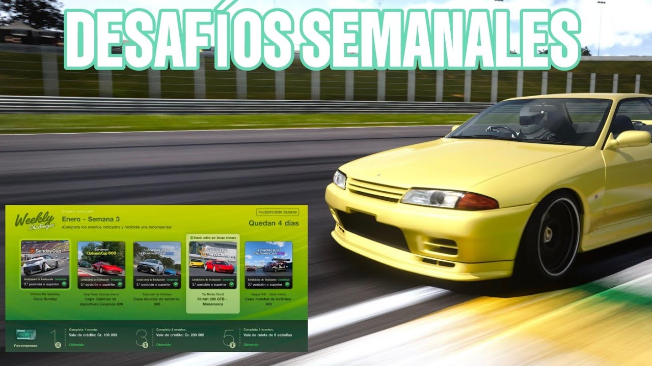 DESAFÍOS SEMANALES GT7 semana 3 de Enero