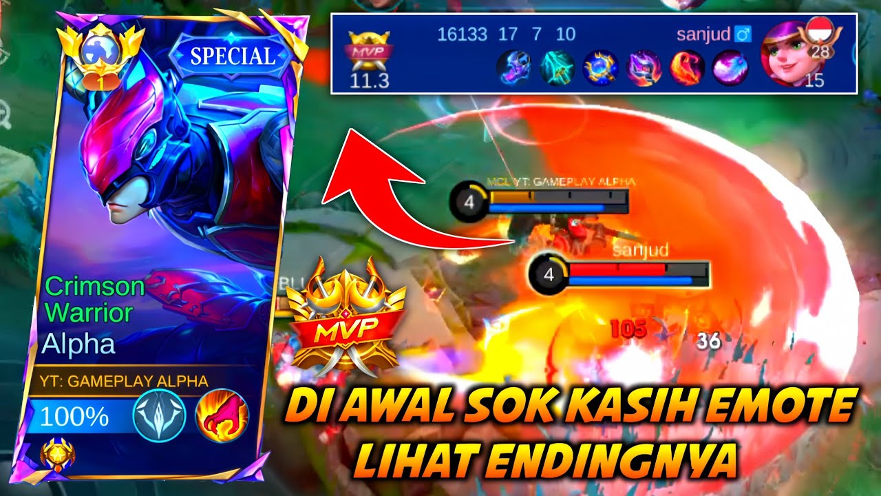 KETEMU MUSUH TENGIL BANGET! SOK EMOTE EMOTE  DI AWAL‼️LIHAT ENDINGNYA? | MLBB
