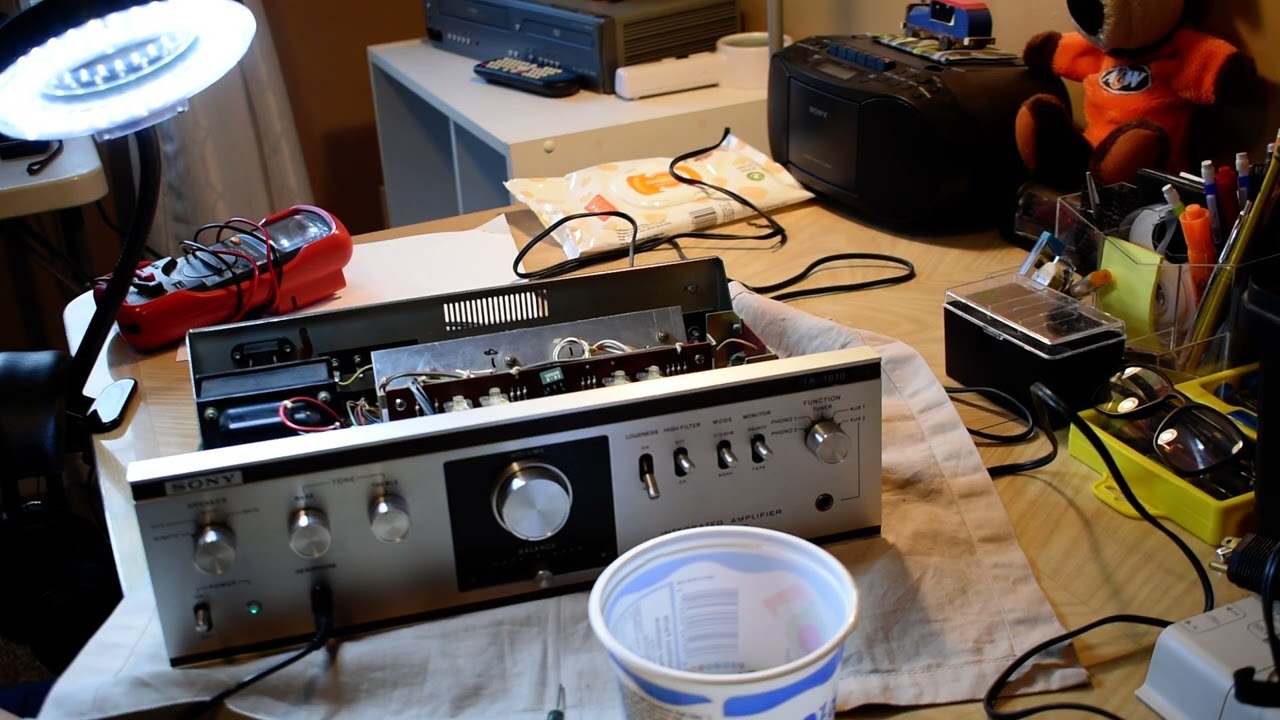 Sony TA-1010 boulevard cruiser stereo amplifier- recapping and burn-in vs burn-out.