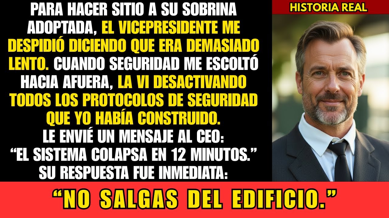 Me despidieron por 'lento', pero la sobrina del VP borró los protocolos y lo destruyó todo de verdad
