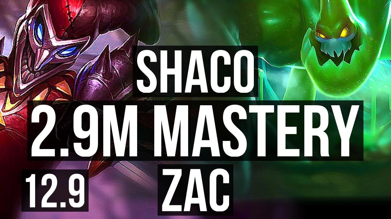 SHACO vs ZAC (JNG) | 8/1/11, 2.9M mastery, 1700+ games | EUW Diamond | 12.9
