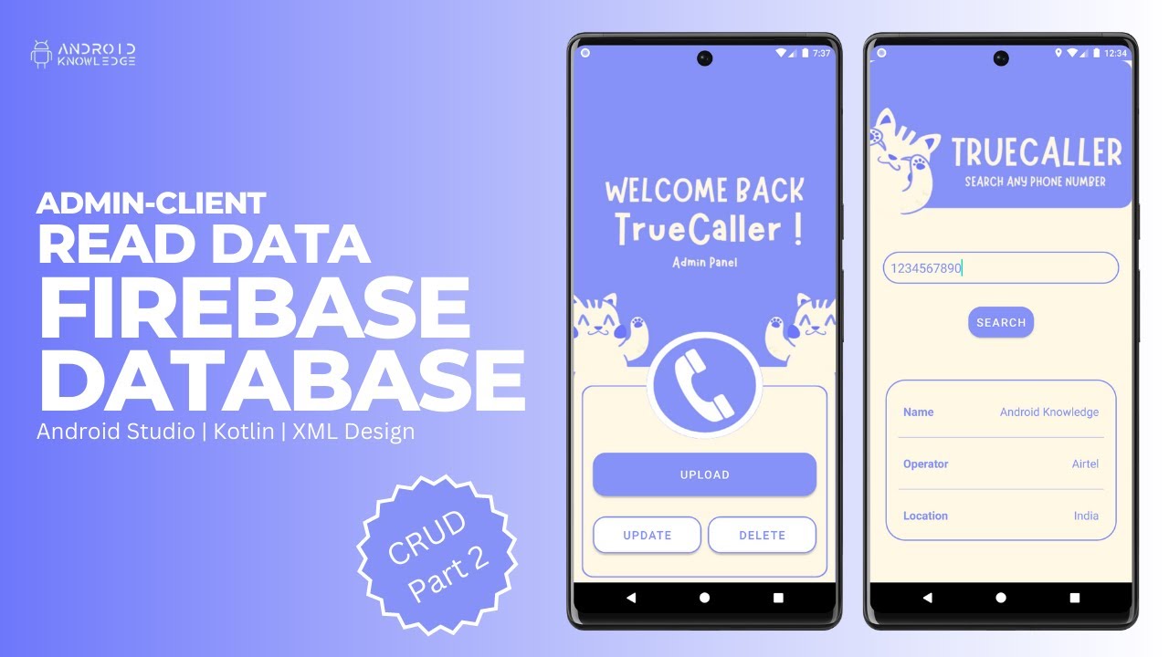 Retrieve Data from Firebase Realtime Database in Android Studio | Admin-Client Module | CRUD 2