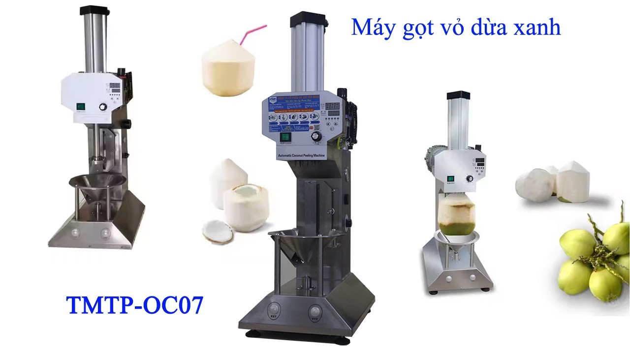 Máy gọt vỏ dừa xanh TMTP-OC07 (coconut peeling machine)