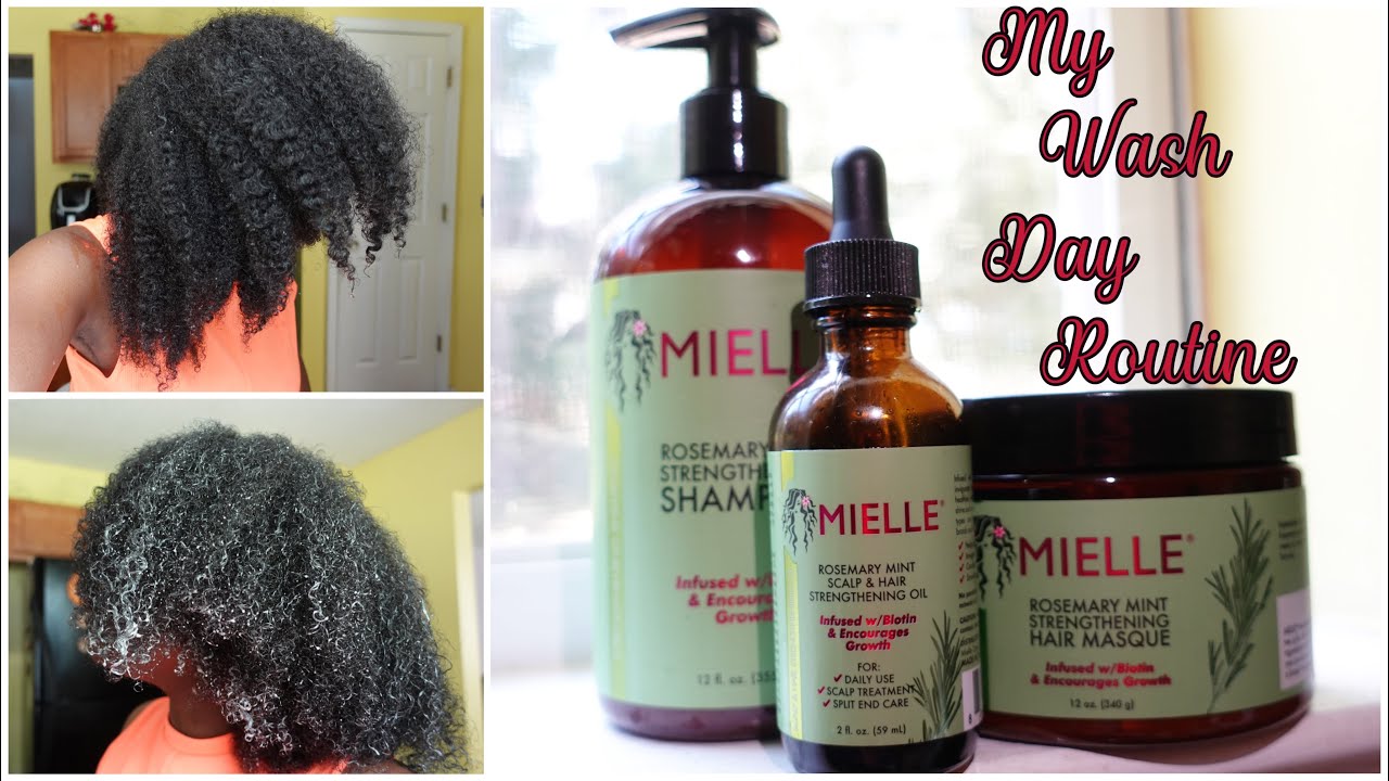My Wash Day Routine Using✨Mielle Organics Rosemary Mint Collection✨| 4C HAIR