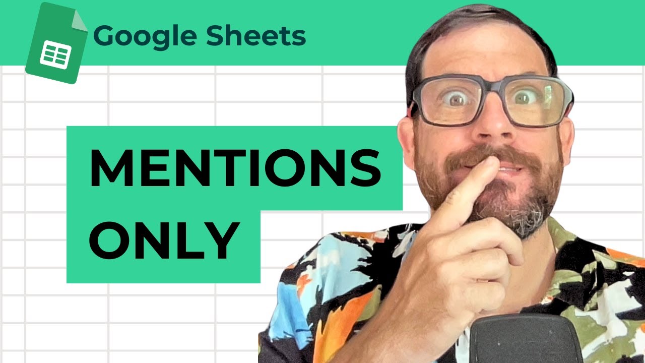 Only Get Comment Notifications If You are Mentioned in Google Sheets