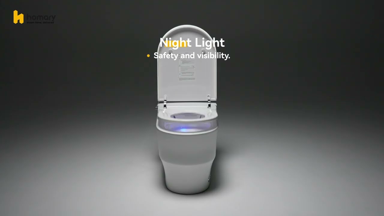 How to Use the Homary Smart Toilet | Sleek One-Piece with Auto Lid & Adjustable Bidet