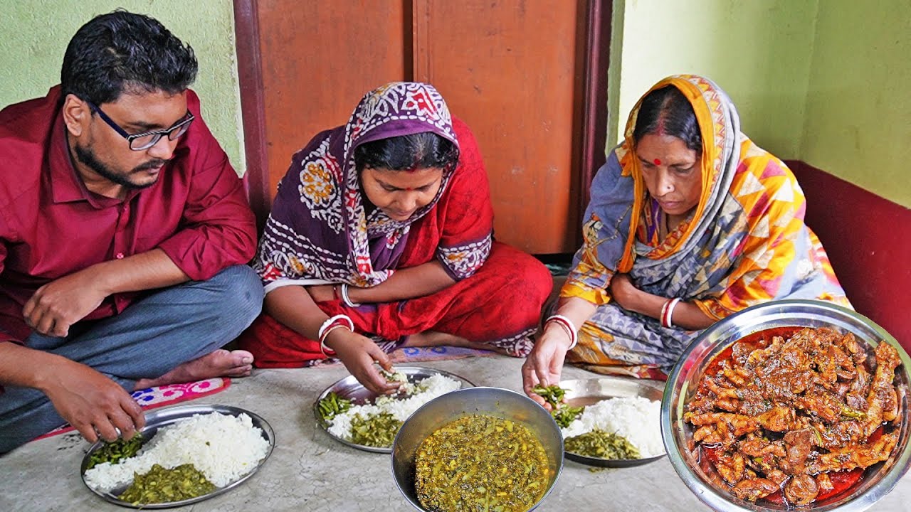 বাড়িতে নতুন সদস্য এসেছে,মুরগির গিলে মেটে পা রান্না করলাম,আর চিকনি শাকের ঘন্ট,বিনস ভাজা NewBorn Calf