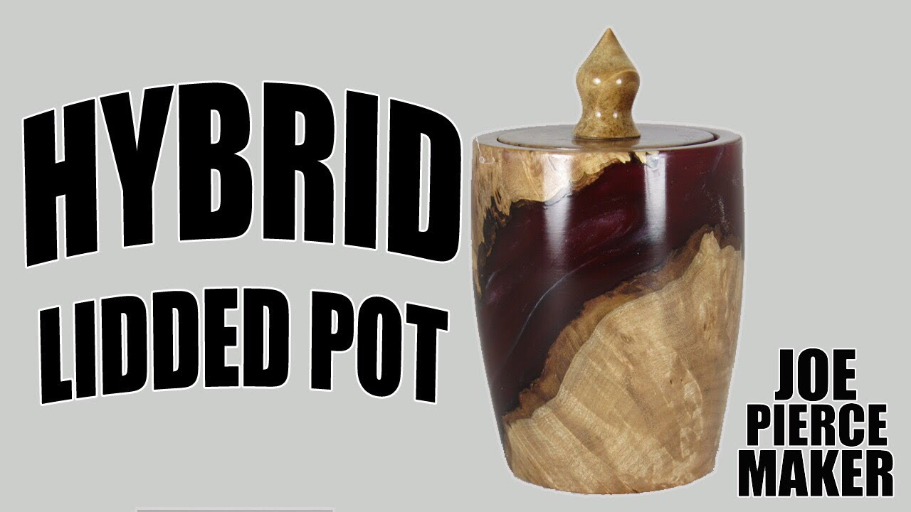 Hybrid Lidded Pot - Casting and Turning Burl Wood and Resin