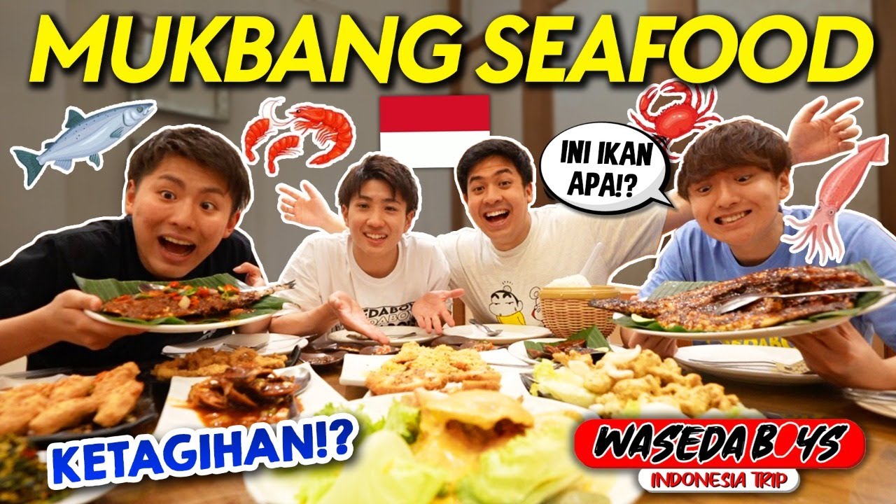 WASEDABOYS MUKBANG SEAFOOD INDONESIA PERTAMA KALI! KETAGIHAN? | INDONESIA TRIP 19